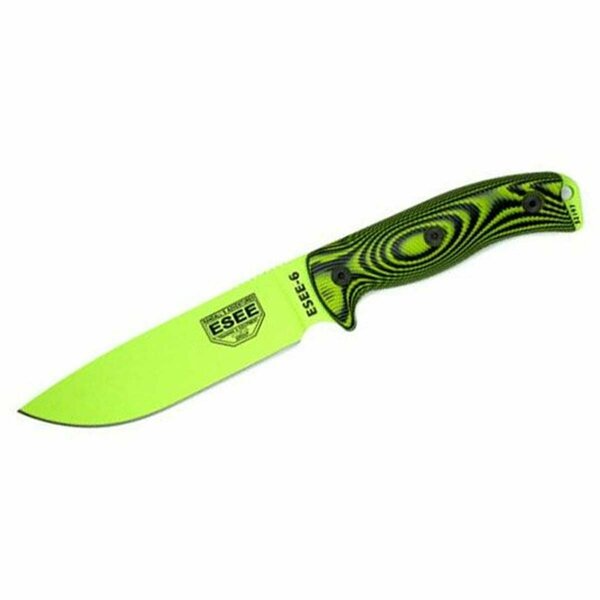 Sujetadores 2020N 6 Blade G-10 3D Knife Handle with Black Sheath, Green & Black SU3692953